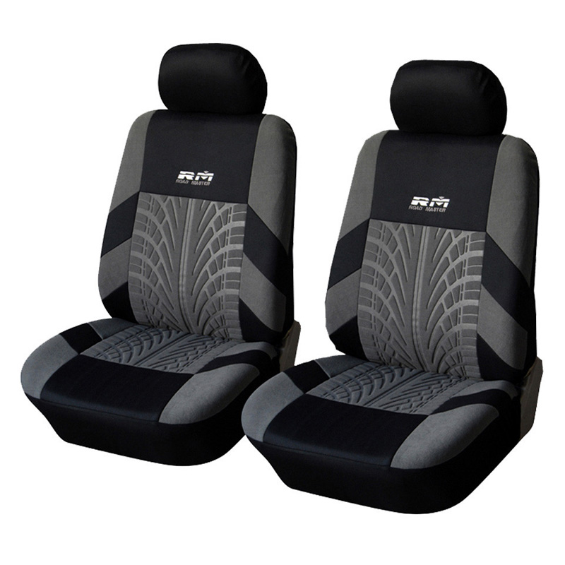 9pcs Classic Man Polyester Fabric Universal Car Seat Covers Tread Patterns Protector Interior