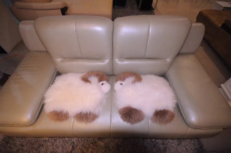 Cute Lambs Whole Wool Car Seat Cushion Winter Australian Fur Pads Hairy Office Home Mats