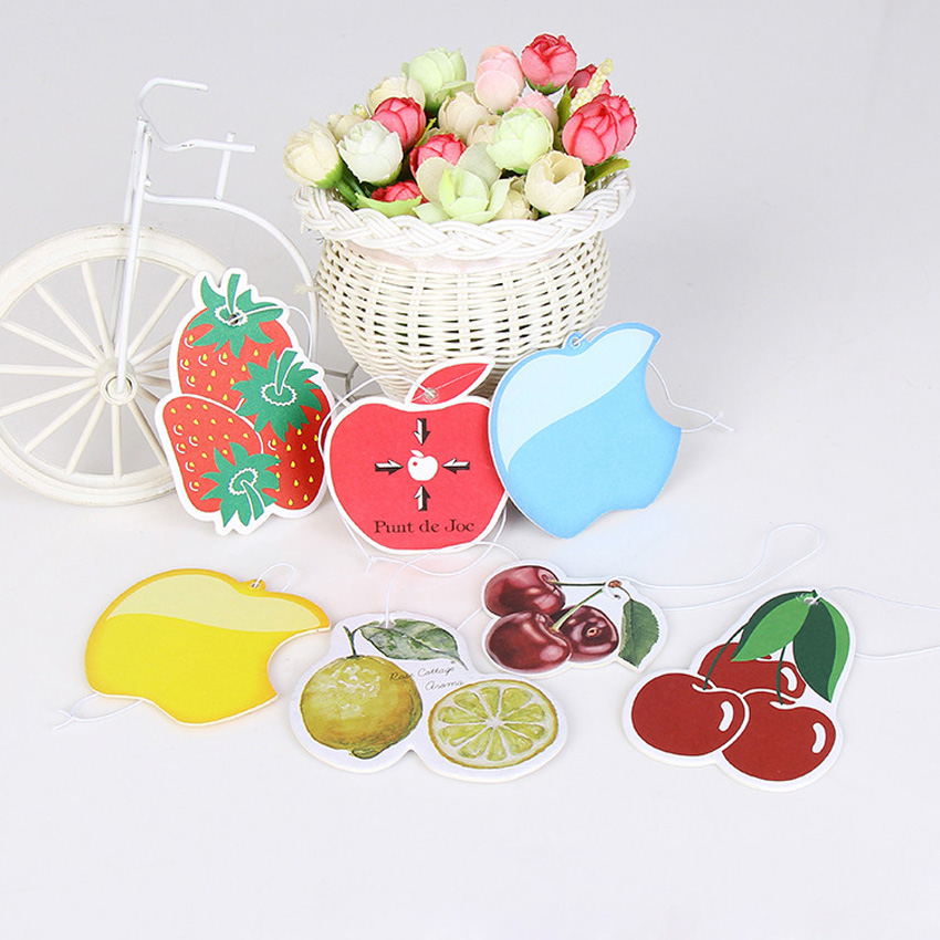 Fruits Automobile Ornaments Hanging Air Freshener Paper Solid Car Scent Slip