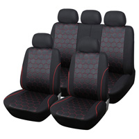 Hot Sales Soccer Ball Car Seat Cover Man Jacquard Fabric SUV Truck Accessories - Red Black