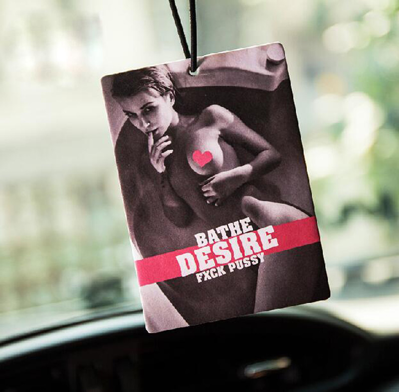 Sexy Desire Car Ornaments Hanging Air Freshener Paper Perfumed Fragrance Condition Vent