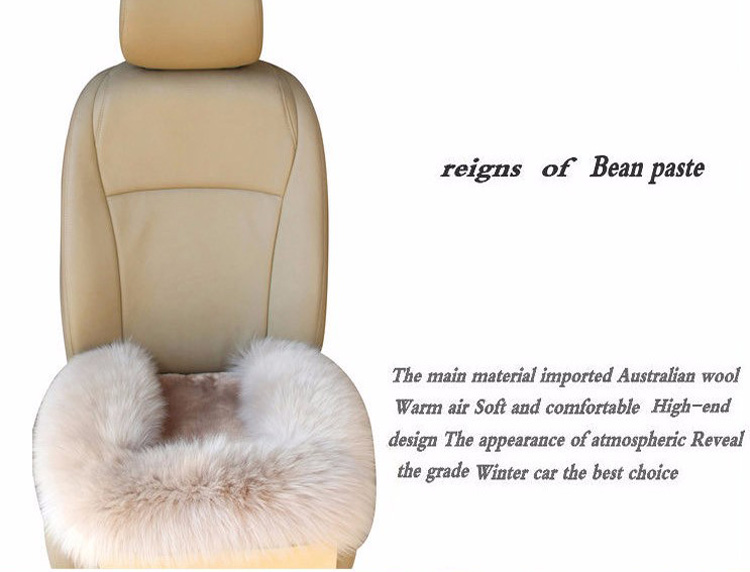 Universal 3pcs Australia 100% Wool Automobile Seat Pads Mats Furry Interior Winter Warm
