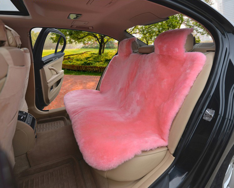 Universal 3pcs Full Set Luxury Car Cover Australia Wool Seat Cushion Sheepskin Short Plush Mats