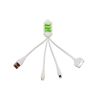 OEM/ODM AF-401 Micro USB Charging Cable for Mobile Phone MFI PVC Head Keychain 4 in 1