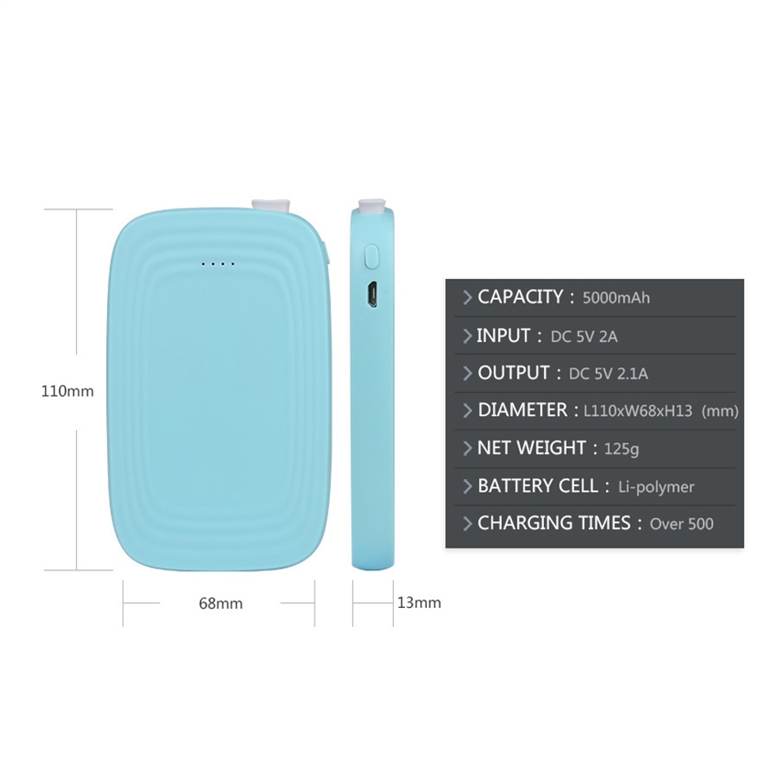 OEM/ODM AF-925 Gift 5000mAh Power Bank Portable Fast Charger Skin Texture