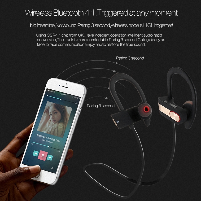 OEM/ODM AF-Q7 HiFi Wireless Waterproof Good iPhone 8 Headphones Bluetooth 4.1 For iPhone 8 Plus