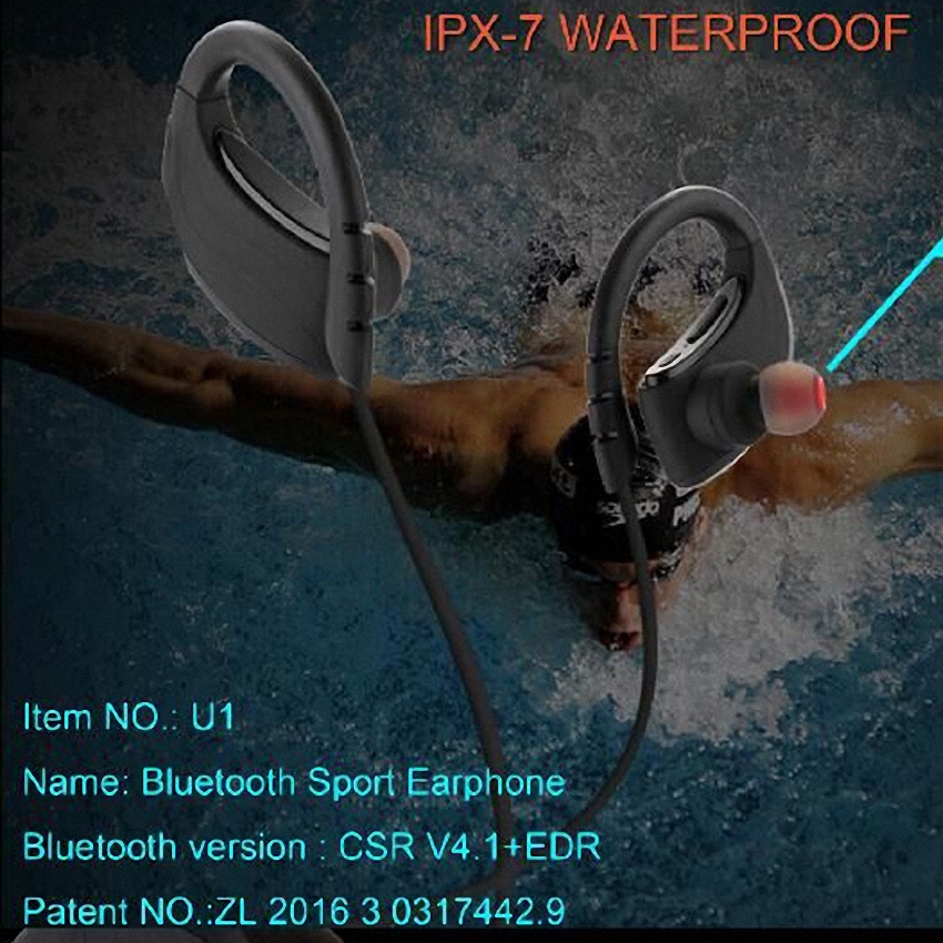 OEM/ODM AF-U1 HiFi Wireless Waterproof IPX-7 Headphones Sport Headset Anti Sweat Bluetooth 4.1 NFC